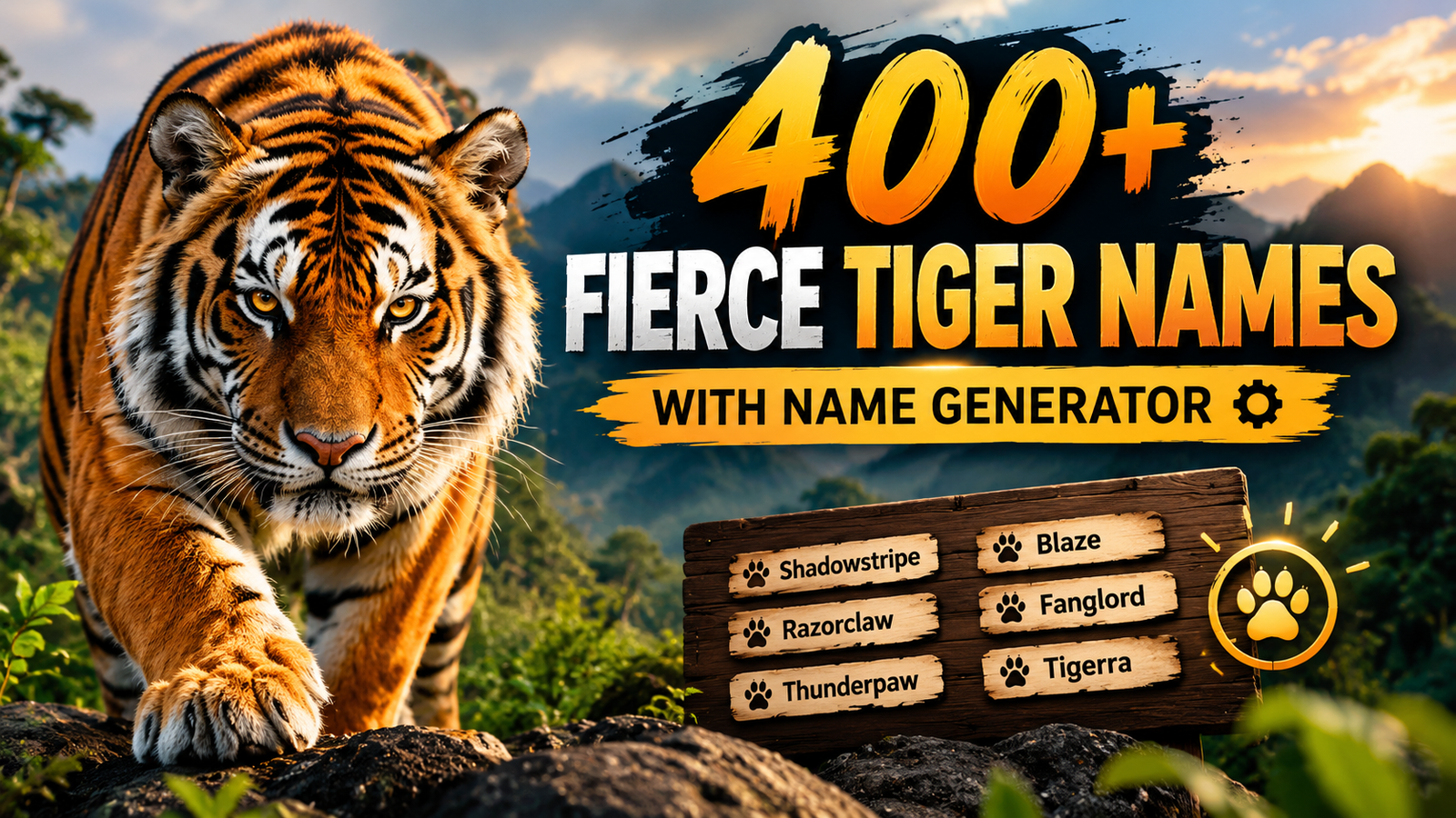 Fierce Tiger Names With Name Generator